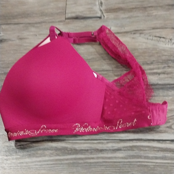 Victoria Secret tshirt Lightly Lined Wireless Bra 32ddd Lace Back Bra - Picture 4 of 6